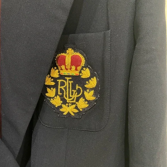 Vintage Ralph Lauren Navy Wool Blazer - Picture 4 of 9